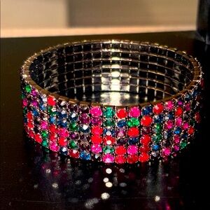 Vintage Gorgeous, Multicolor streach Gemstone Bracelet